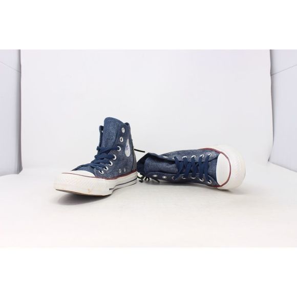 Converse Chuck Taylor Tri Zip Hi Navy/Red-White 545021C Women's - Picture 7 of 8